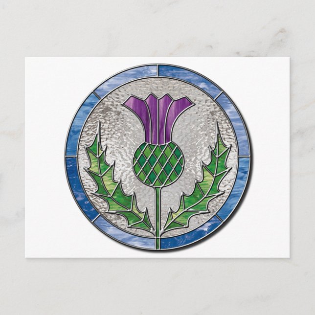 Glass Thistle Postcard (Front)