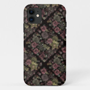 Glass tile 3D liquid roses and stars  iPhone 11 Case