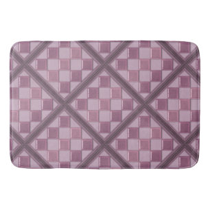 Glass tile 3D purple colour Bath Mat