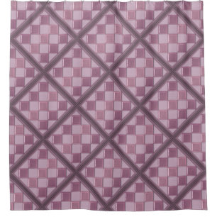 Glass tile 3D purple colour Shower Curtain