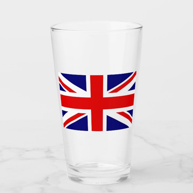 Glass Tumbler United Kingdom Flag (Front)