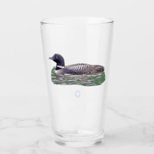 Glass Tumbler with Common Loon