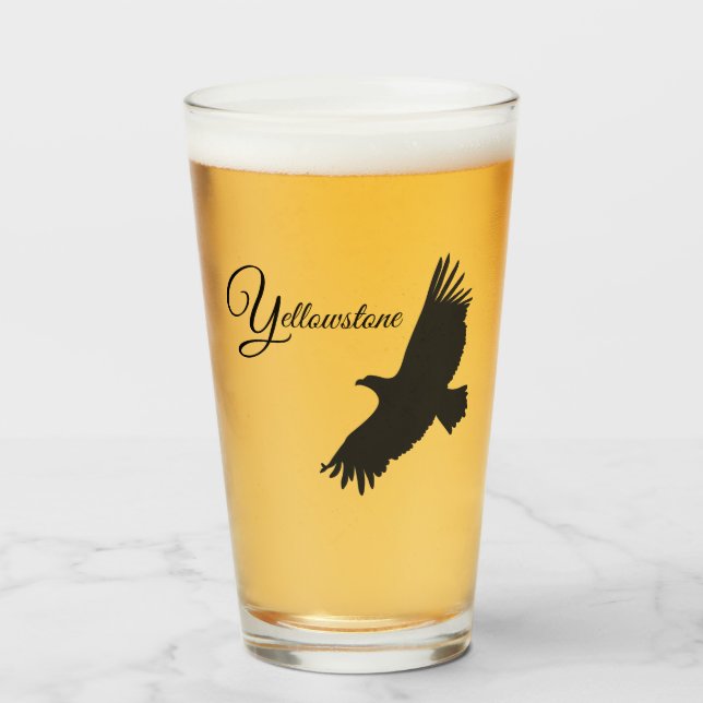 Glass Tumbler-Yellowstone Eagle (Front Filled)