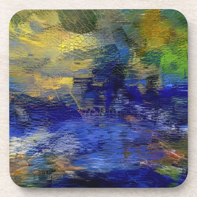 Glass Veil Awakening – Structural Reconstruction Coaster (Front)