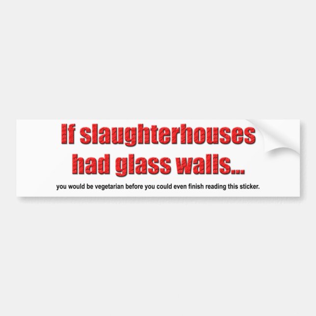 Glass Walls Bumper Sticker (Front)