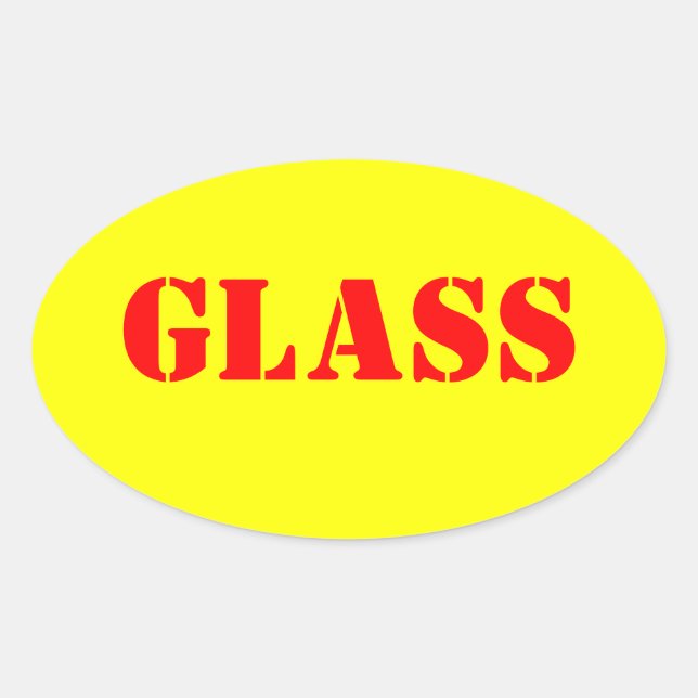 Glass Warning Stickers (Front)