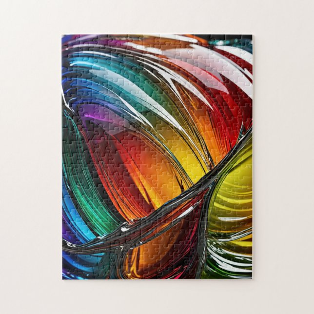 Glass Wave #2 -  Jigsaw Puzzle (Vertical)