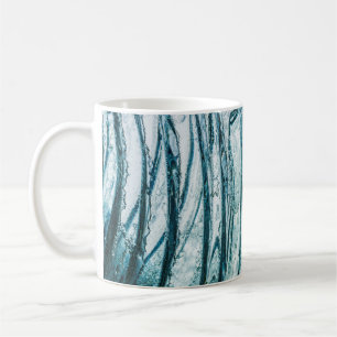 Glass window ice crystal frost coffee mug