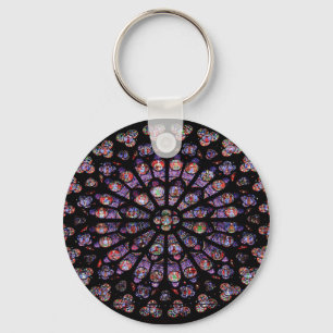 Glass Window of Notre Dame Key Chain