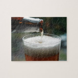 Glass With Bottle Designed Puzzle