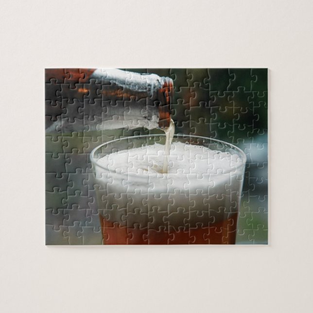 Glass With Bottle Designed Puzzle (Horizontal)