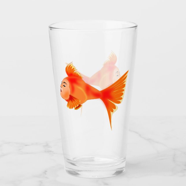 Glass with Fish Girl (Front)