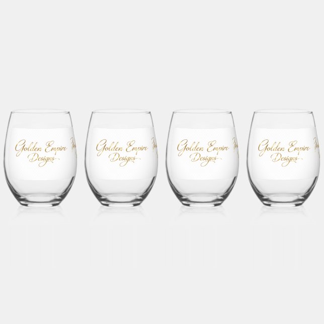 Glass with golden design (Front)