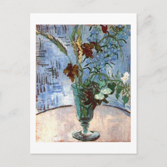 Glass with Wild Flowers, Van Gogh Fine Art Postcard (Front)