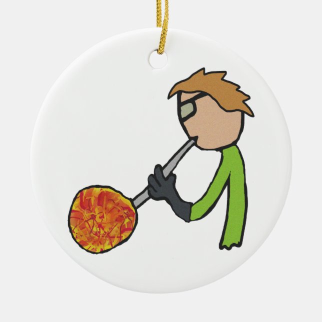 Glassblowing Ceramic Ornament (Front)
