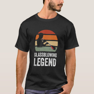 Glassblowing Legend Vintage Retro Sunset Glass Blo T-Shirt