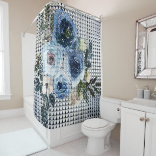 Glassed Roses Shower Curtain