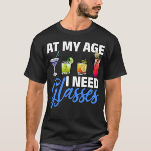 Glasses Aging Humor Funny Old People T-Shirt