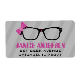 Glasses & Bows Computer Geek Address Labels