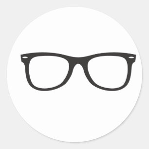 GLASSES CLASSIC ROUND STICKER