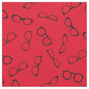 Glasses Cute Optician Optometrist Red Fabric