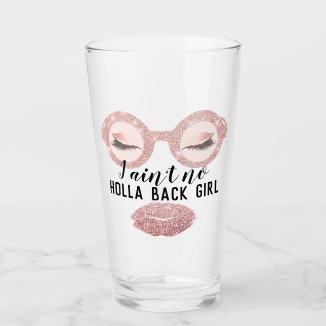 Glasses Girly Rose Funny Unique Eyelashes Makeup (Front)