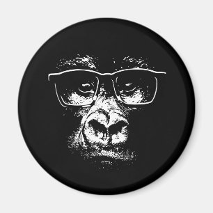 Glasses Gorilla Magnet
