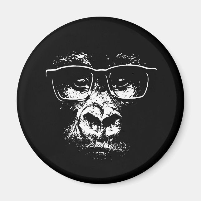 Glasses Gorilla Magnet (Front)