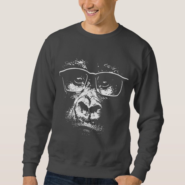 Glasses Gorilla Sweatshirt (Front)