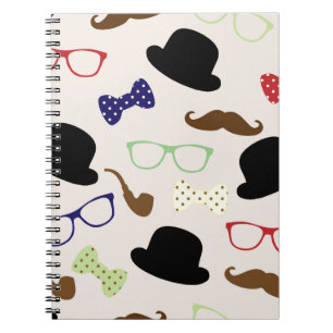 Glasses, Hats and Moustache Notebook
