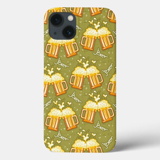 Glasses Of Beer Pattern Case-Mate iPhone Case (Back)