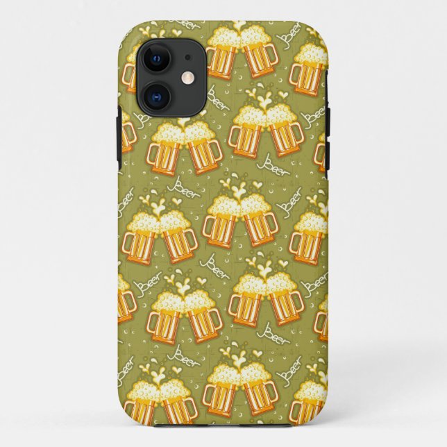 Glasses Of Beer Pattern Case-Mate iPhone Case (Back)