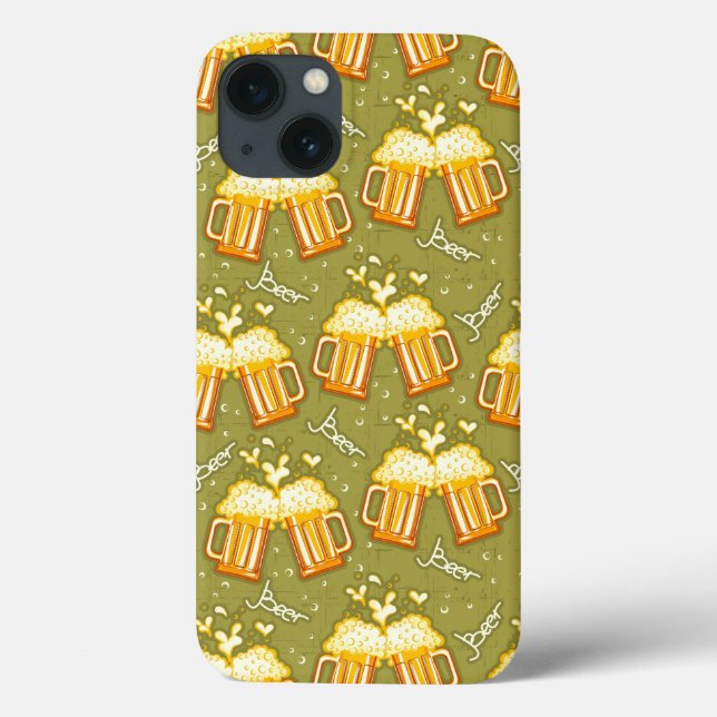 Glasses Of Beer Pattern Case-Mate iPhone Case (Back)