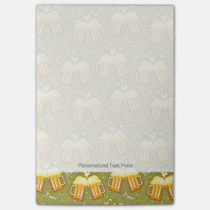 Glasses Of Beer Pattern Post-it Notes