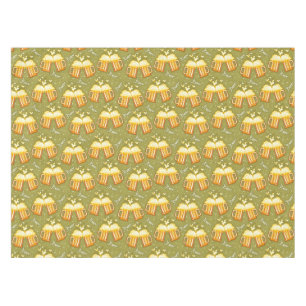 Glasses Of Beer Pattern Tablecloth