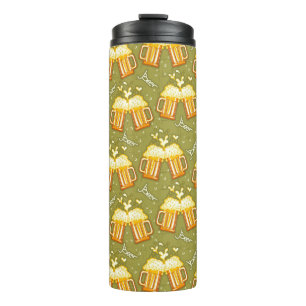 Glasses Of Beer Pattern Thermal Tumbler