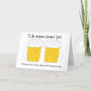 Glasses Of Beer Personalised Father's Day Card