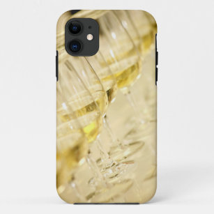 Glasses of white wine for wine tasting, close up Case-Mate iPhone case
