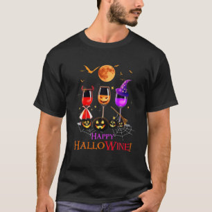 Glasses Of Wine Costume Pumpkin Halloween T-Shirt