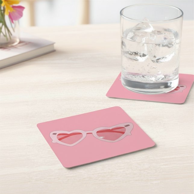 Glasses Square Paper Coaster (Creator Uploaded)