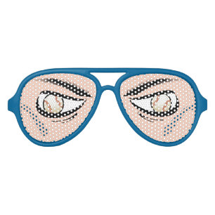 Glasses With Baseball Funny Eyes