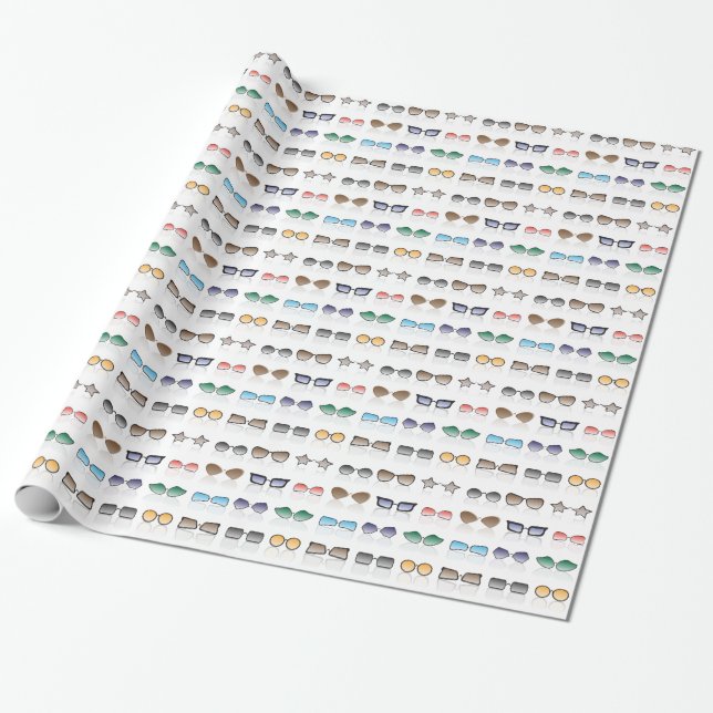 Glasses Wrapping Paper (Unrolled)