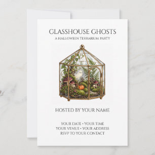 Glasshouse Ghosts Halloween Terrarium Party Invitation