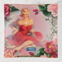 GlassTray RoseFramed(Lady in Red)RFPMDesigns©️2024