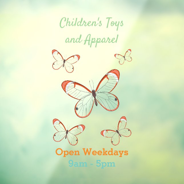 Glasswing butterfly cartoon illustration (Sheet 3)