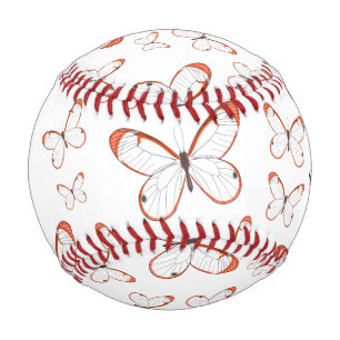 Glasswing butterfly cartoon illustration baseball