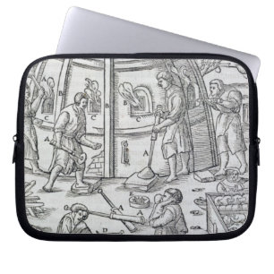 Glassworks, illustration showing the marble furnac laptop sleeve