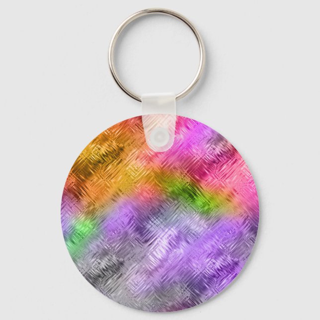 Glassy Ametrine Purple Texture Key Ring (Front)