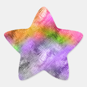 Glassy Ametrine Purple Texture Star Sticker