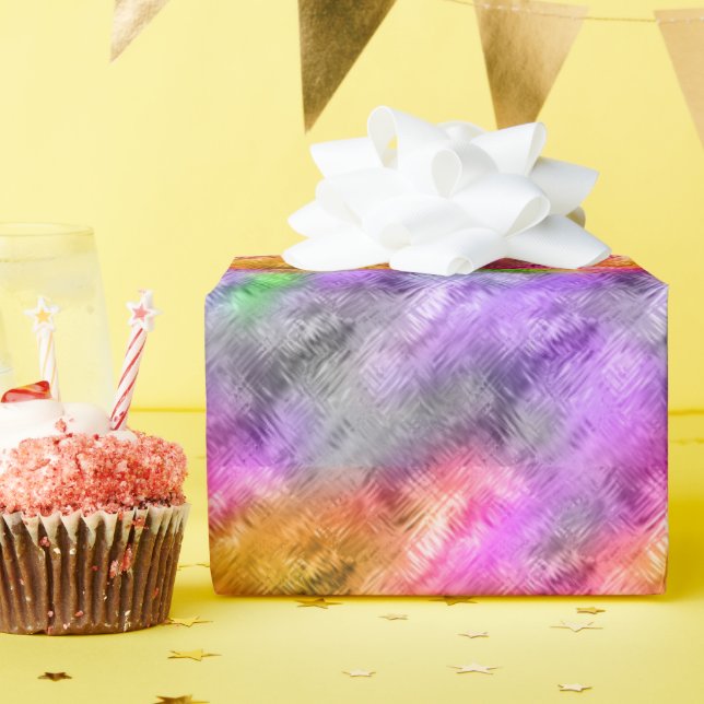 Glassy Ametrine Purple Texture Wrapping Paper (Birthday Party)